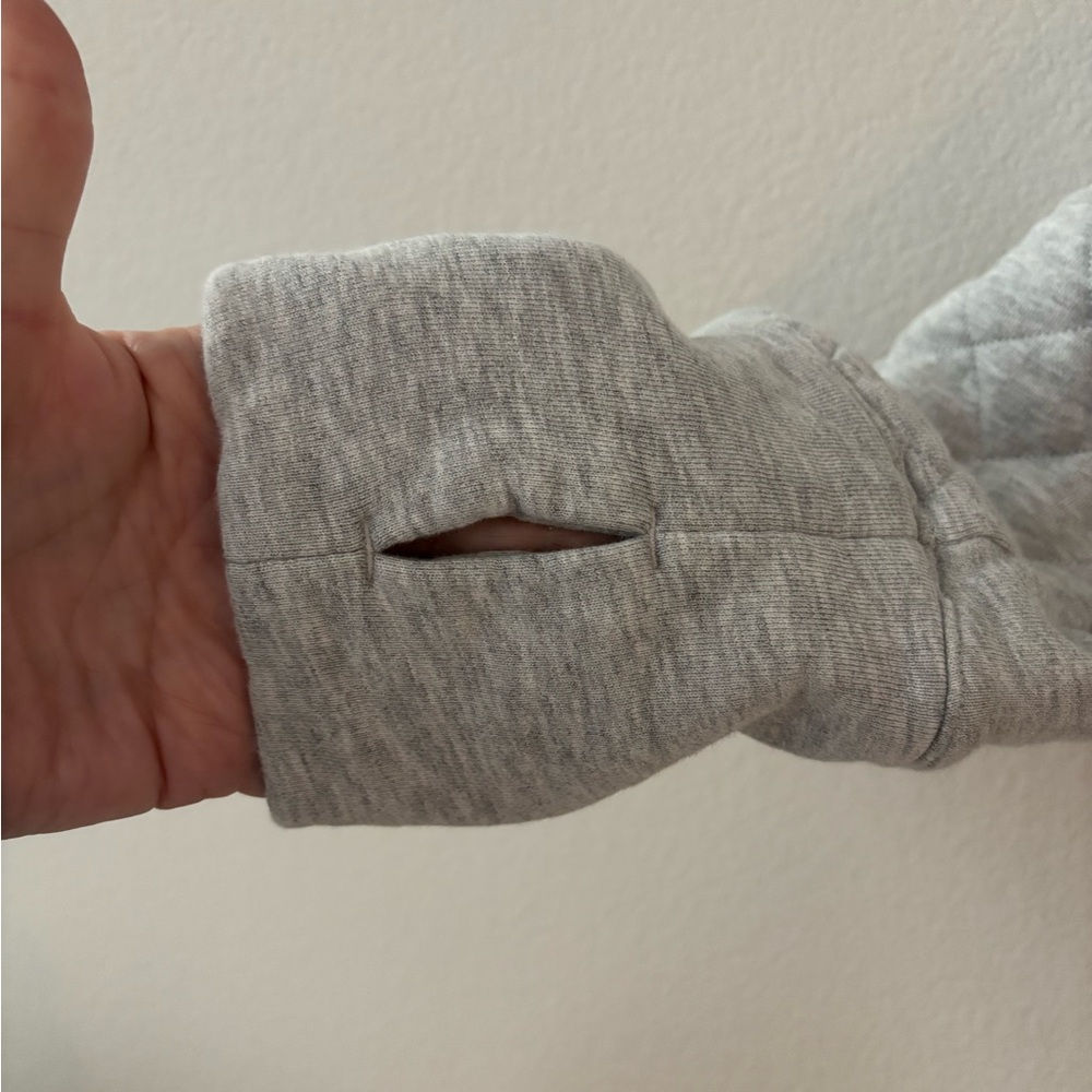 Lululemon Gray Quilted Zip Pullover - 10 - Picture 3 of 6